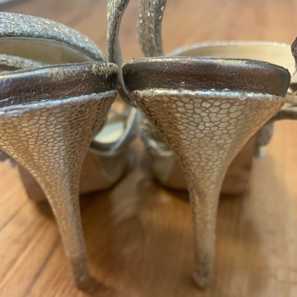 Jimmy Choo Vamp Glitter Crossing-straps Sandals - Picture 13 of 15